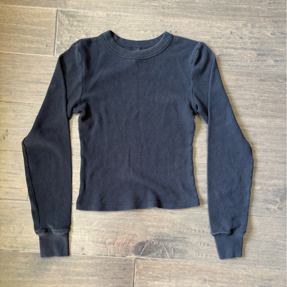 Skims Black Ribbed Top
